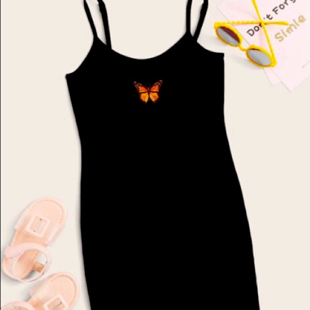 SHEIN butterfly print dress